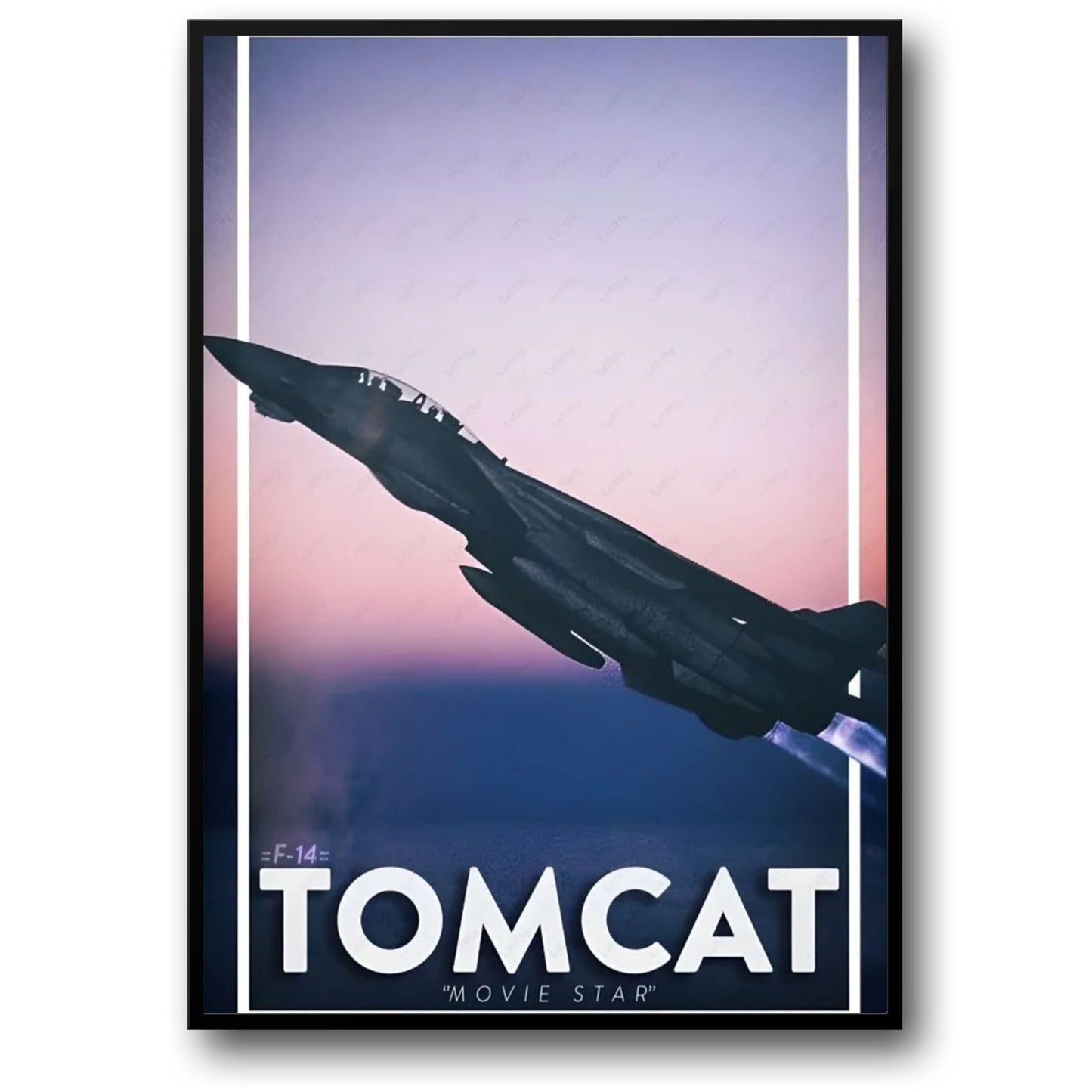 F-14 Tomcat Fighter Jet Poster | Cinematic Military Aircraft Art Print | Home Office Gallery Decor
