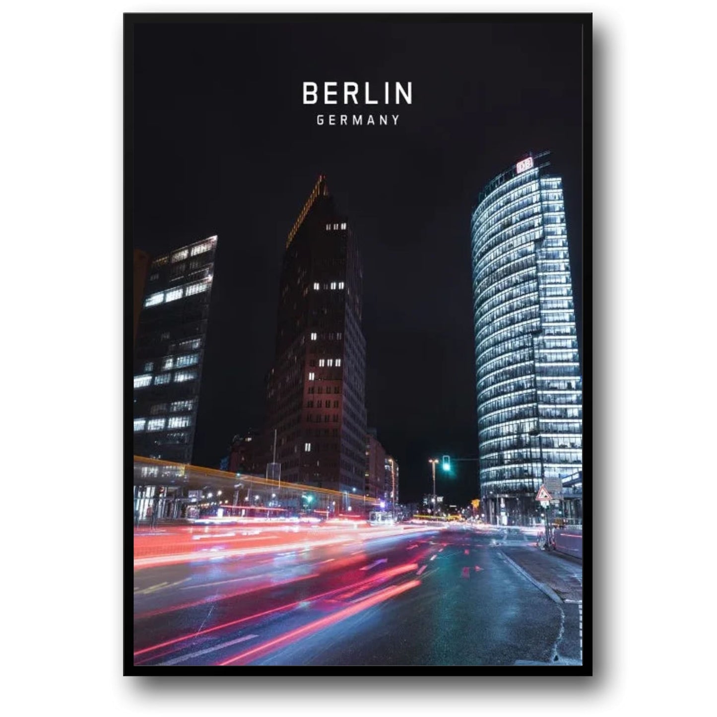 Berlin Cityscape at Night | Beautiful European Cities Poster | Germany Skyline Art Print
