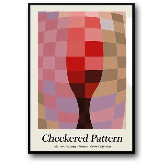 Checkered Pattern | Hidden Glass | Iconic Poster Collection | Celebrating Artistic Expression Across Styles and Eras