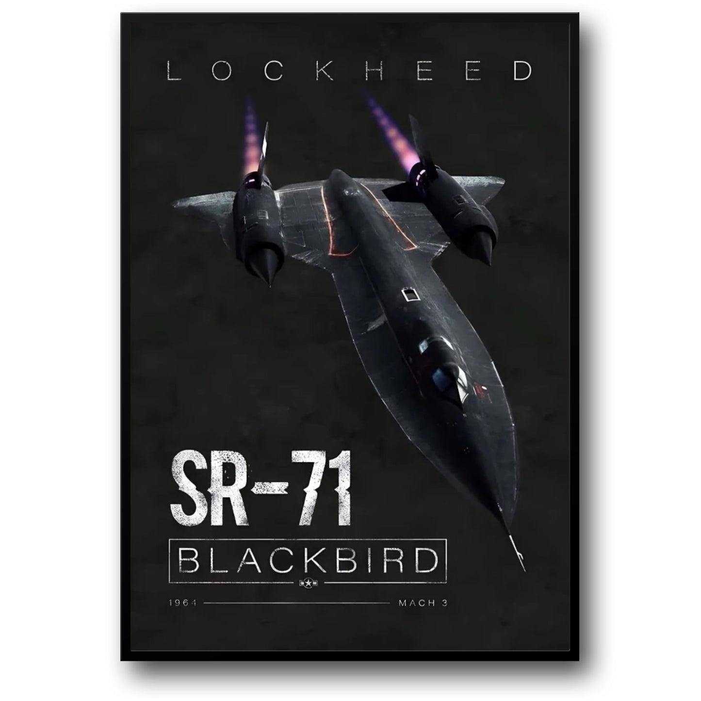 Lockheed SR-71 Blackbird Aircraft Poster | Aviation Wall Art | High-quality Print for Home Decor Enthusiasts