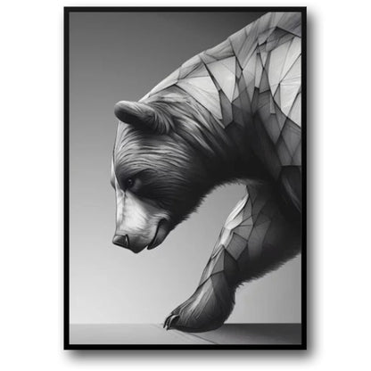 Bull & Bear Market | Abstract Animal Art | Modern Canvas