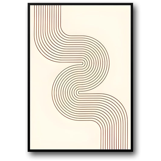 Monochrome Ocean Waves | Modern Coastal Art