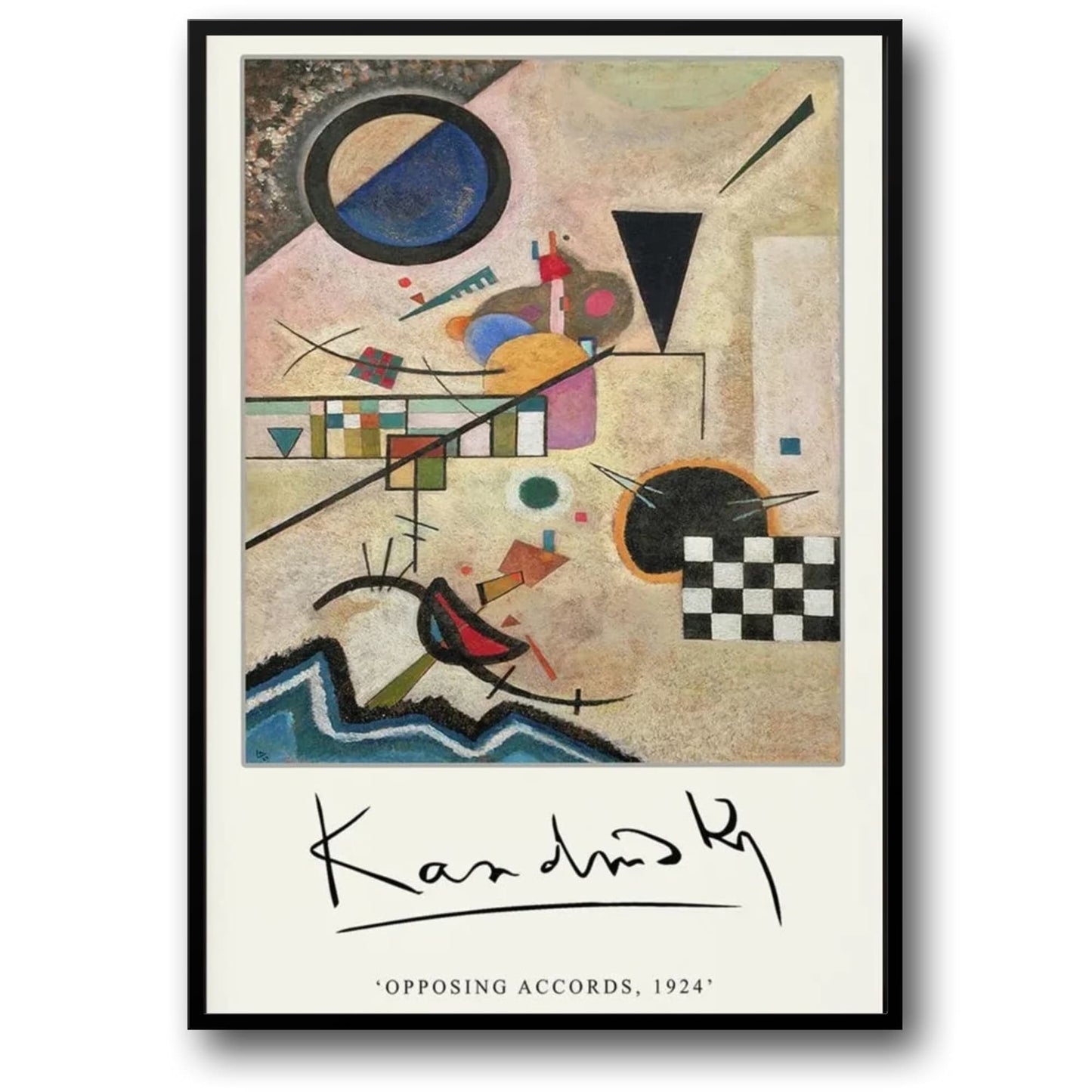 Opposing Accords | Wassily Kandinsky 1924 | Classic Art Poster