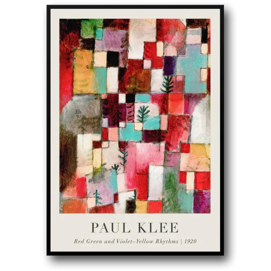 Paul Klee | Red Green and Violet-Yellow Rhythms | Abstract Art