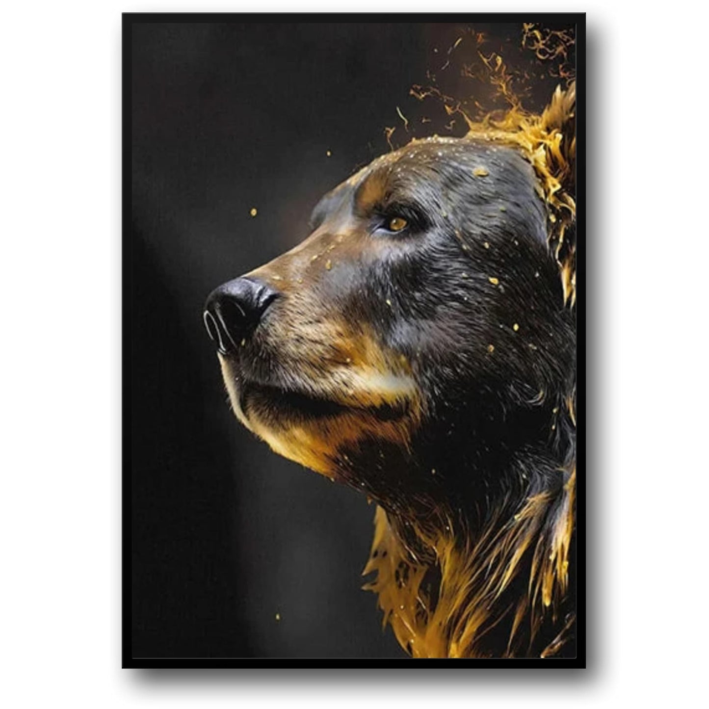 Stock Market Bull Bear Market Abstract Animal Art Poster and Prints Modern Art Canvas Painting For Office Living Room Home Decor