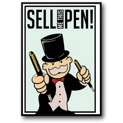 Monopoly Poster | Creative Sell Me This Pen Design | Wall Art | Home & Garden Decor