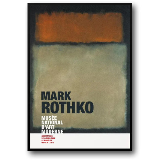 Mark Rothko Abstract | Creme & Red on Black | Modern Art