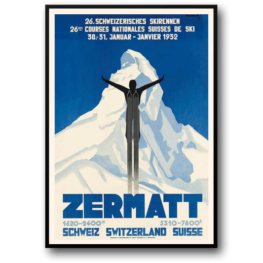 Zermatt Switzerland | Vintage Skiing & Horse Racing