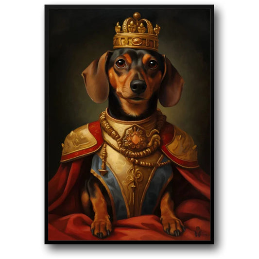 Elegant Dachshund Poster | Noble Dog with Royal Poise | Decorative Art for Home Decor