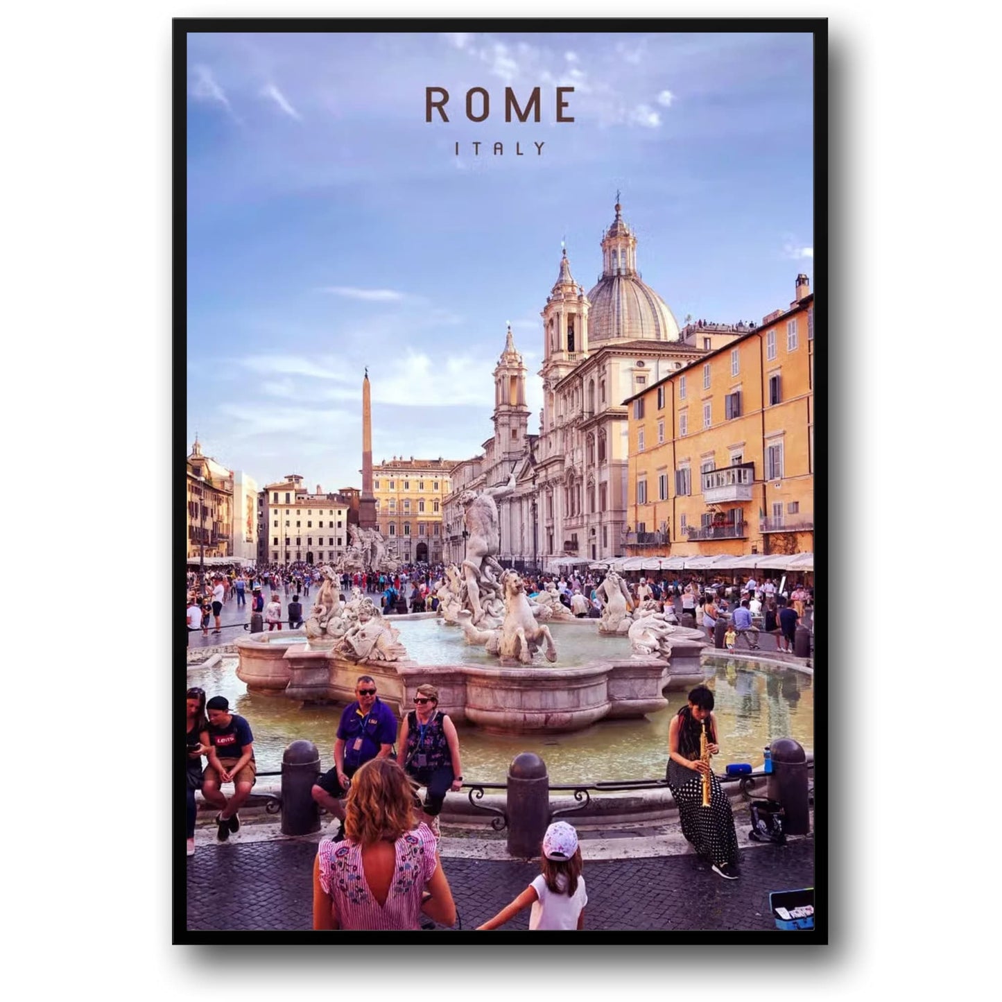 Piazza Navona | Rome | Italy | Enjoy Baroque Roman Squares | Social Hub with Stunning Fountains | Lively Rome Posters