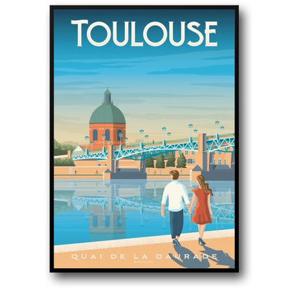Toulouse France Scenic Poster | Iconic French Travel & Landscape Decor | Wall Art for Home & Garden
