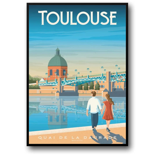Toulouse France Scenic Poster | Iconic French Travel & Landscape Decor | Wall Art for Home & Garden