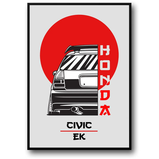 Honda Civic EK Poster | Japanese Car Art | Wall Decor | Home & Garden Artwork