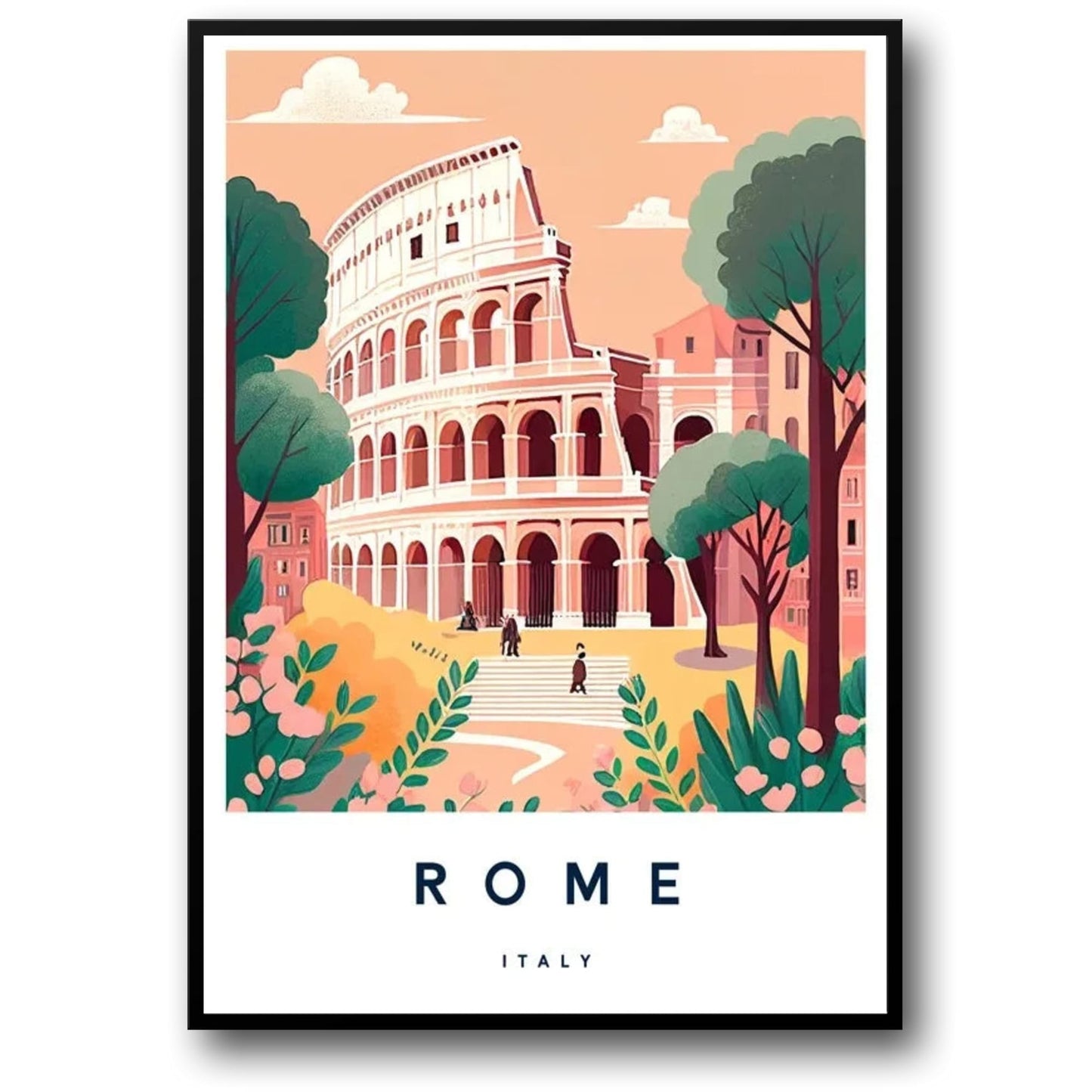 Rome Cityscape | Italian Landmark Art