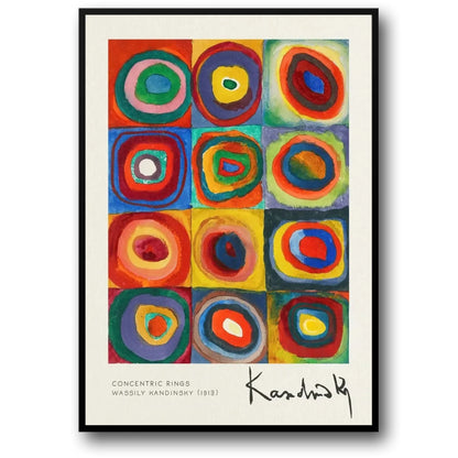 Kandinsky | Color Study: Squares with Concentric Circles | 1913