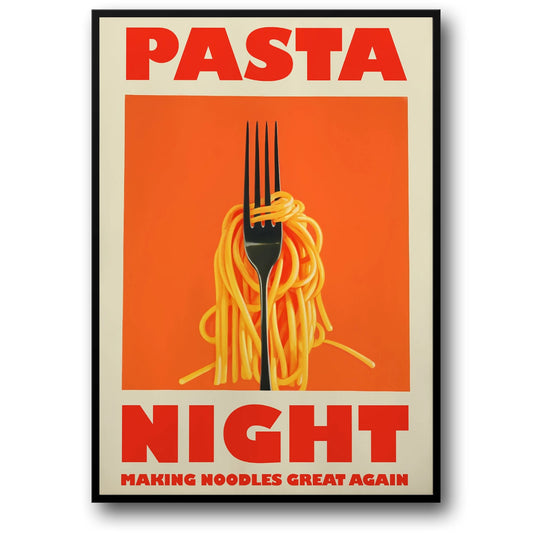 Vintage Pasta Night | Retro '70s Food Art
