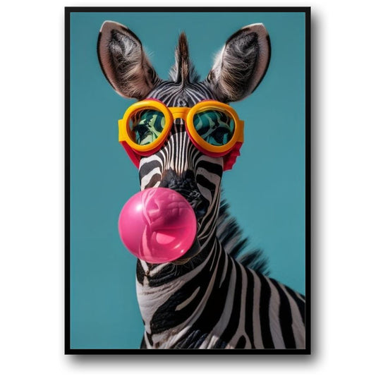 Bubble Gum Zebra | Punk Art Design