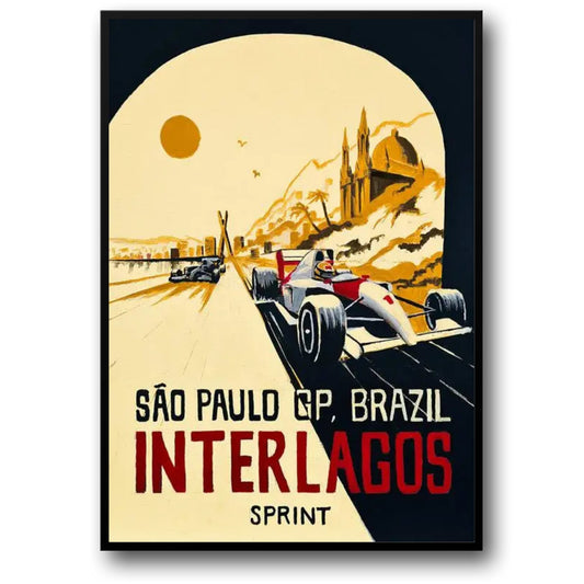 Interlagos Sprint Poster | São Paulo GP | Formula 1 Racing Spirit | Brazil Race Track Art
