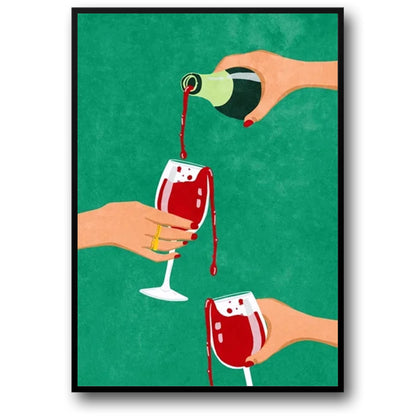 Vibrant Wine Pour | Celebratory Art