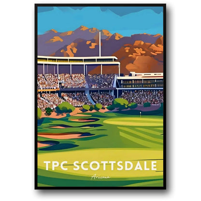 A Tribute To The World's Greatest Golf Courses | Golf Poster | Arizona | TPC Scottsdale