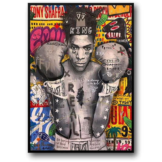 Abstract Graffiti | Queen of England Portrait | Street Pop Art Canvas | Poster for Living Room Decor