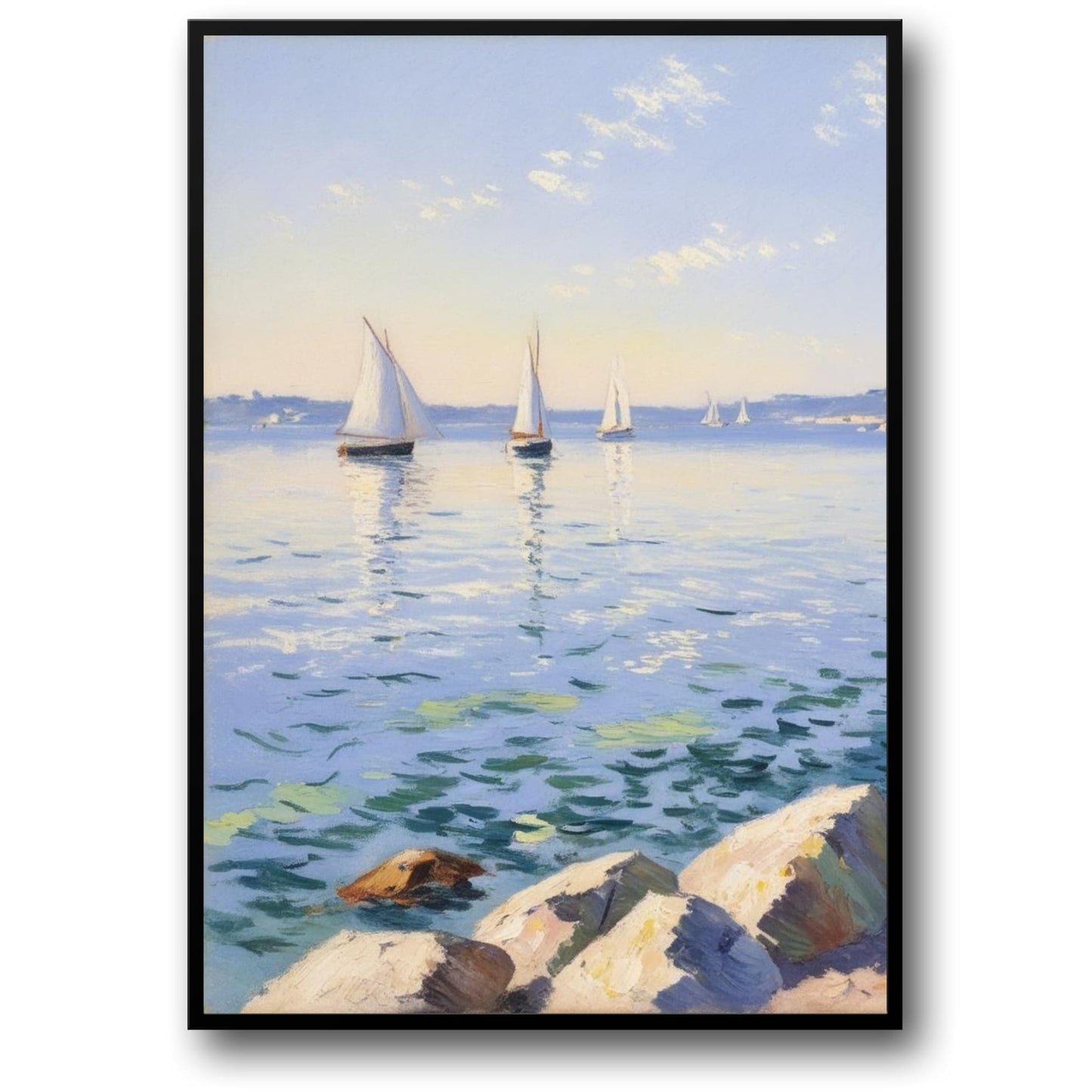 Coastal Serenity | Scenic Ocean View Art | Calming Seascape Poster | Wall Decor for Home & Garden