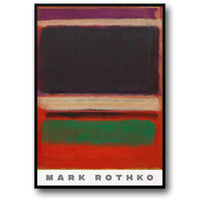 Mark Rothko | Abstract Art | Magenta, Black & Green on Orange