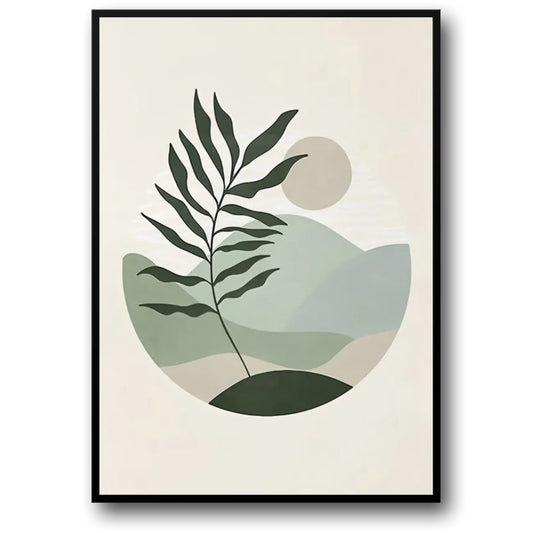 Green Abstract Poster | Nature-Inspired Wall Art | Home Decor Artwork | Modern Greenery Design