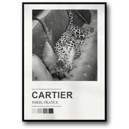 Cartier Exposition Poster | Paris Silhouettes & Skylines | Tribute to Fashion Legends | Parisian Art Prints