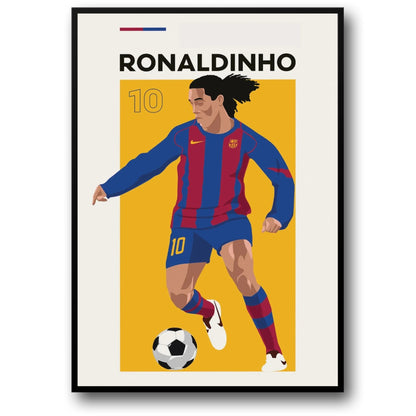 Ronaldinho | Football Legend Poster | Sport Enthusiast Decor | Celebrity Artwork