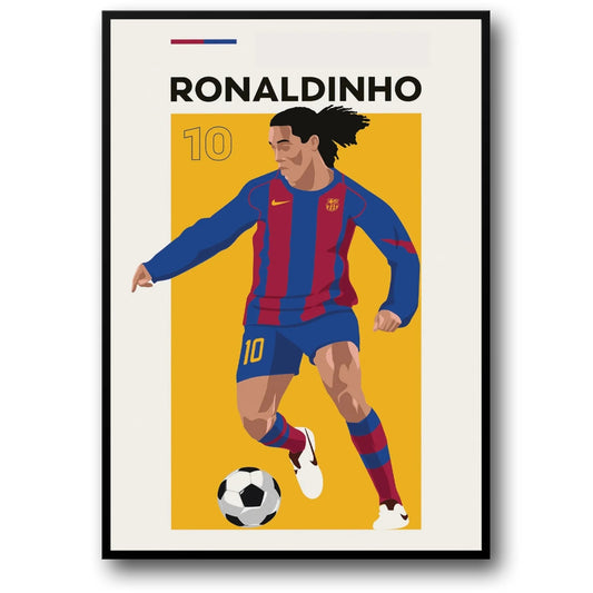 Ronaldinho | Football Legend Poster | Sport Enthusiast Decor | Celebrity Artwork