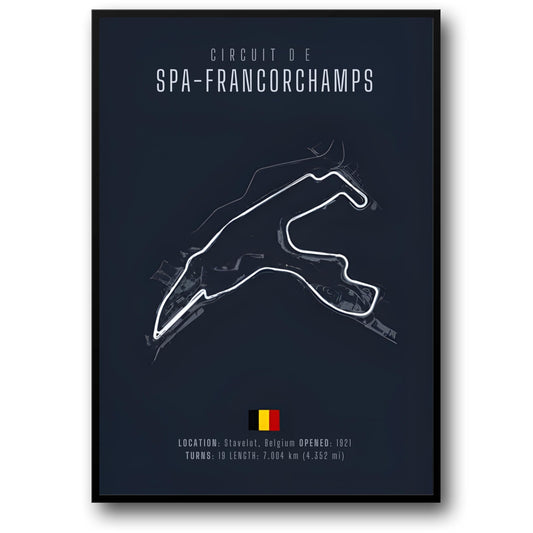 Spa Francorchamps F1 Circuit Blueprint