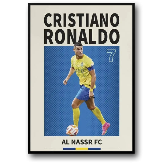 Cristiano Ronaldo Poster | Famous Football Players | Soccer Art | Al Nassr FC | Wall Decor | Sports Print