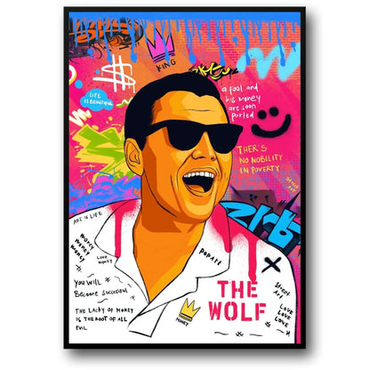 The Wolf of Wall Street Poster | Leonardo DiCaprio Artwork | Canvas Wall Art | Movie Print | Home Decor