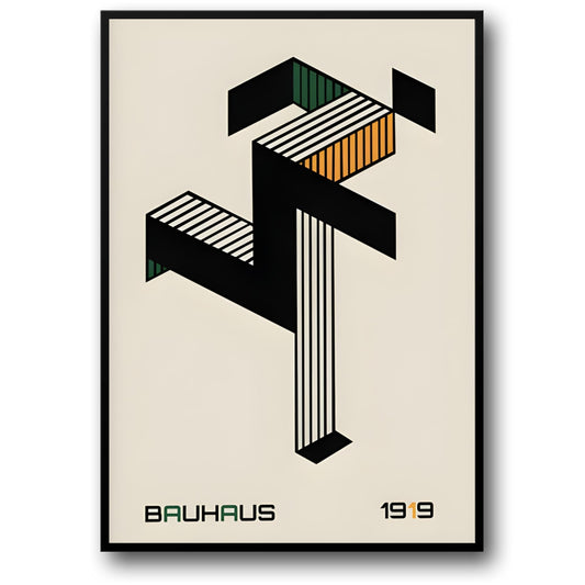 Bauhaus Running Man | Geometric Minimalist