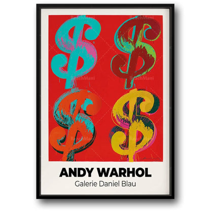 Andy Warhol Art | Colorful Visual Artwork | Daniel Blau Exhibition | Pop Art Icon | Decorative Poster
