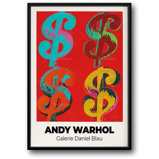 Andy Warhol Art | Colorful Visual Artwork | Daniel Blau Exhibition | Pop Art Icon | Decorative Poster