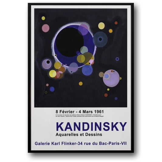 Aquarelles et Dessins | Wassily Kandinsky | 1961 | Collectible Art Exhibition Poster