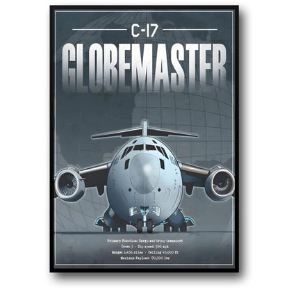 Military Aircraft Print | C-17 Globemaster III Poster | Aviation Art for Home, Office, or Gallery Display