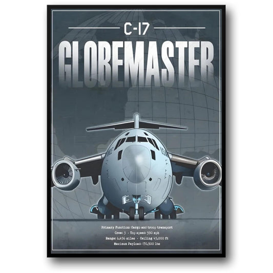 Military Aircraft Print | C-17 Globemaster III Poster | Aviation Art for Home, Office, or Gallery Display