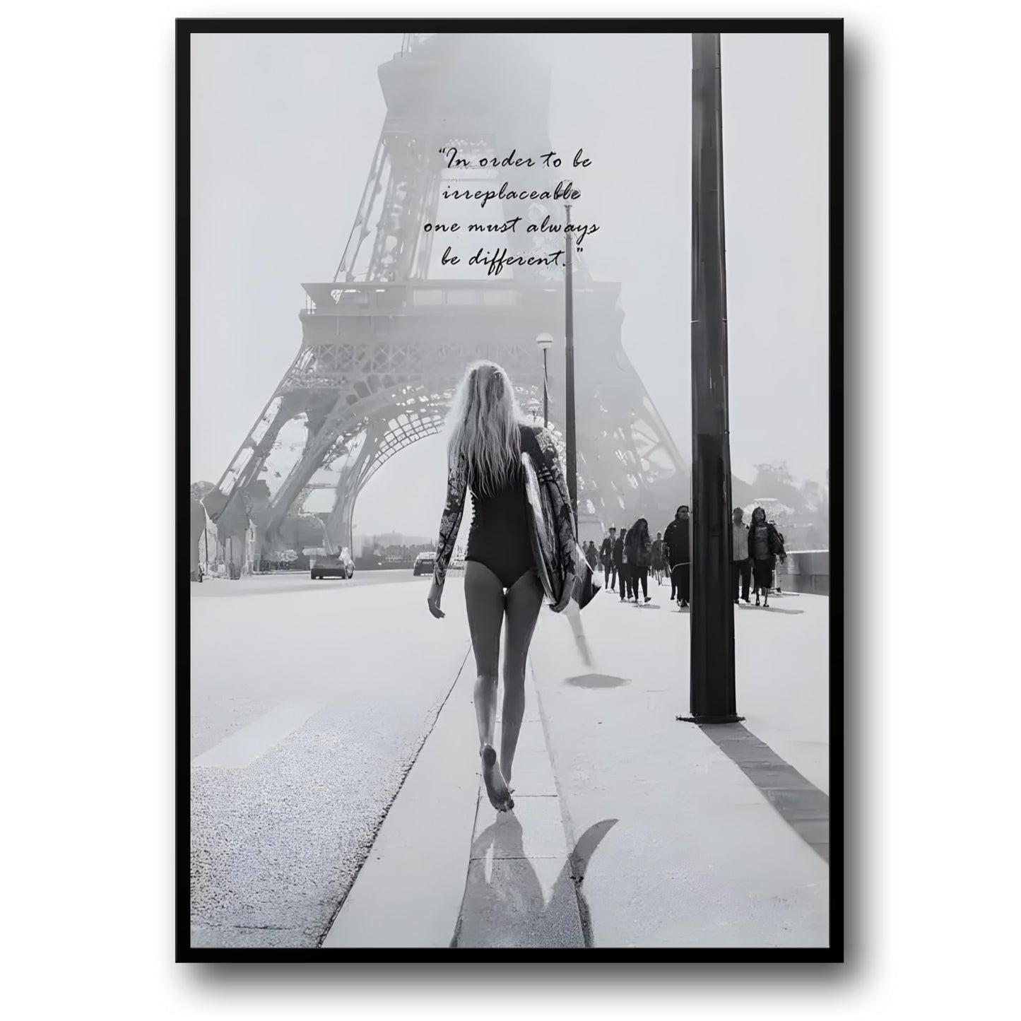 Coco Chanel Silhouette | Parisian Skyline | Inspiring Quote