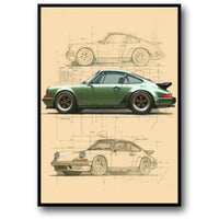 PORSCHE 911 BLUEPRINT