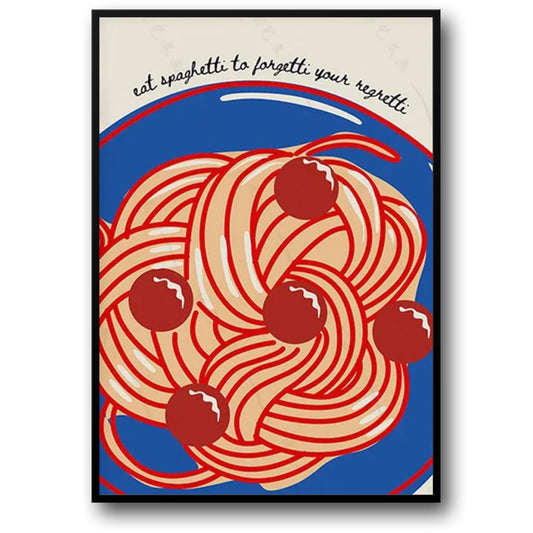 Eat Spaghetti | Retro Kitchen Art