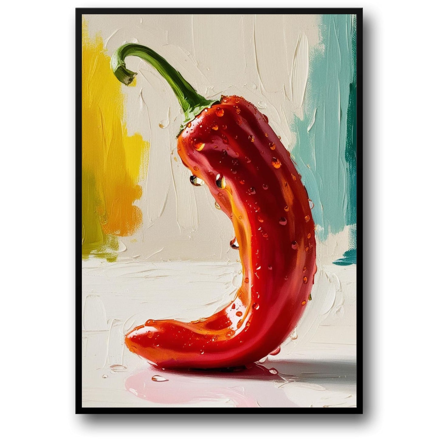 Red Hot Pepper Poster | Kitchen Wall Art | Botanical Print | Vegetable Decor | Home & Garden Artwork | Colorful Food Illustration