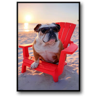 Sunset Bulldog | English Bulldog in Sunglasses