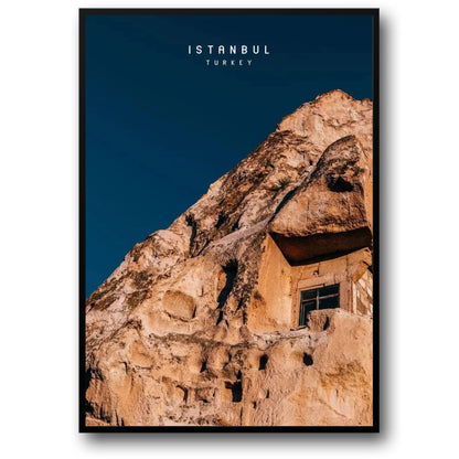 Cappadocia Cave Dwellings Poster | Ancient Rocky Landscape | Unique Turkish Scenery | Istanbul & Constantinople Art | Turkey Canvas Wall Decor