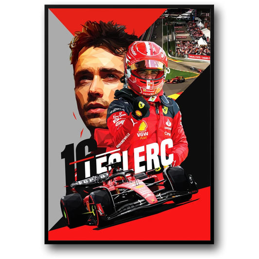 Charles Leclerc F1 Legend | Racer Helmet Art | Formula 1 Poster | Home Decor