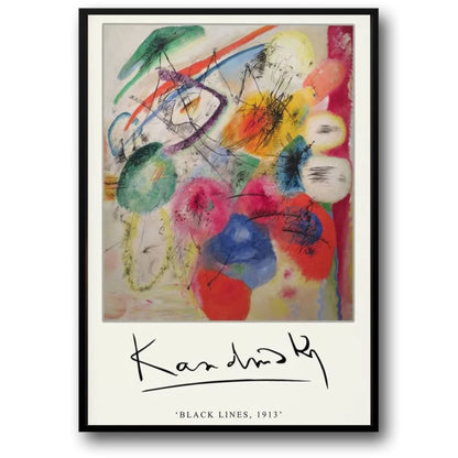 Black Lines | Wassily Kandinsky 1913 | Vintage Art