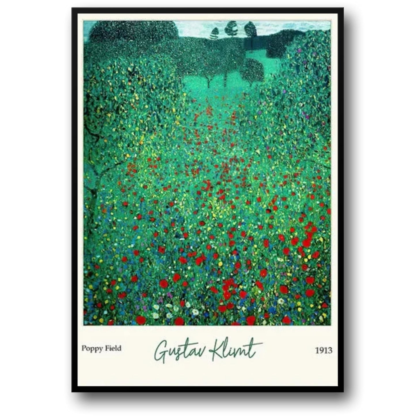 Klimt Poppy Field | Colorful Landscape