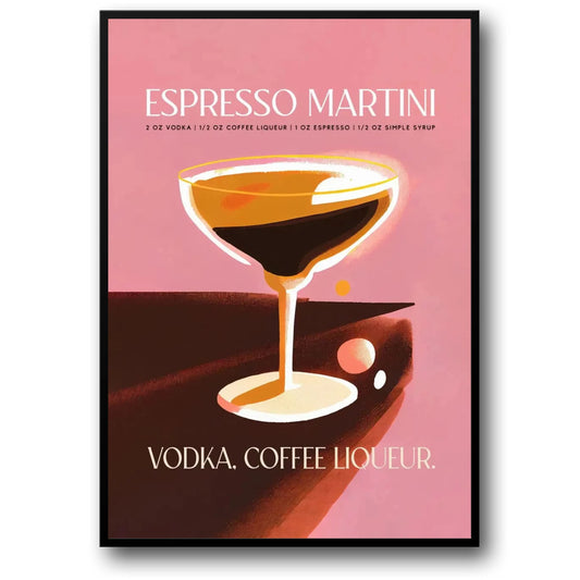 Espresso Martini Poster | Cocktail Party Theme | Elegant Home Decor | Wall Art | Visual Artwork | Prints